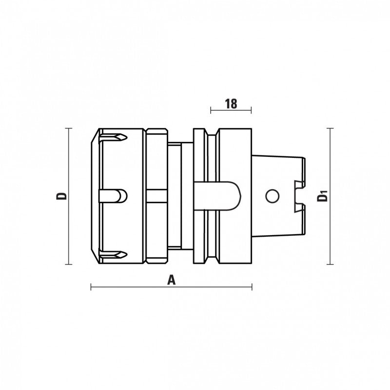 Collet Chucks Hsk63A With Return Ring Nut - Sharp Tooling