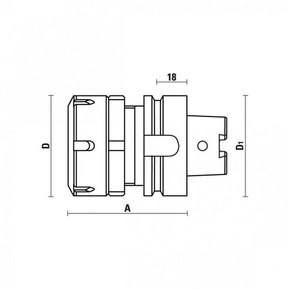 Collet Chucks Hsk63A With Return Ring Nut - Sharp Tooling