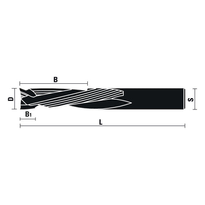 Solid Carbide Mortise Compression Z3+3 - Sharp Tooling