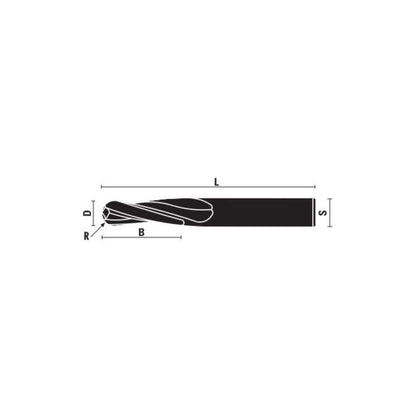 Solid Carbide Spiral Cutters Radius Style Z2 - Sharp Tooling