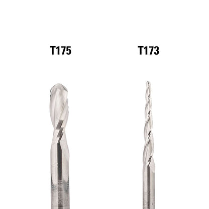 Solid Carbide Tapered Ball Nose Spiral Bits Z3 - Sharp Tooling