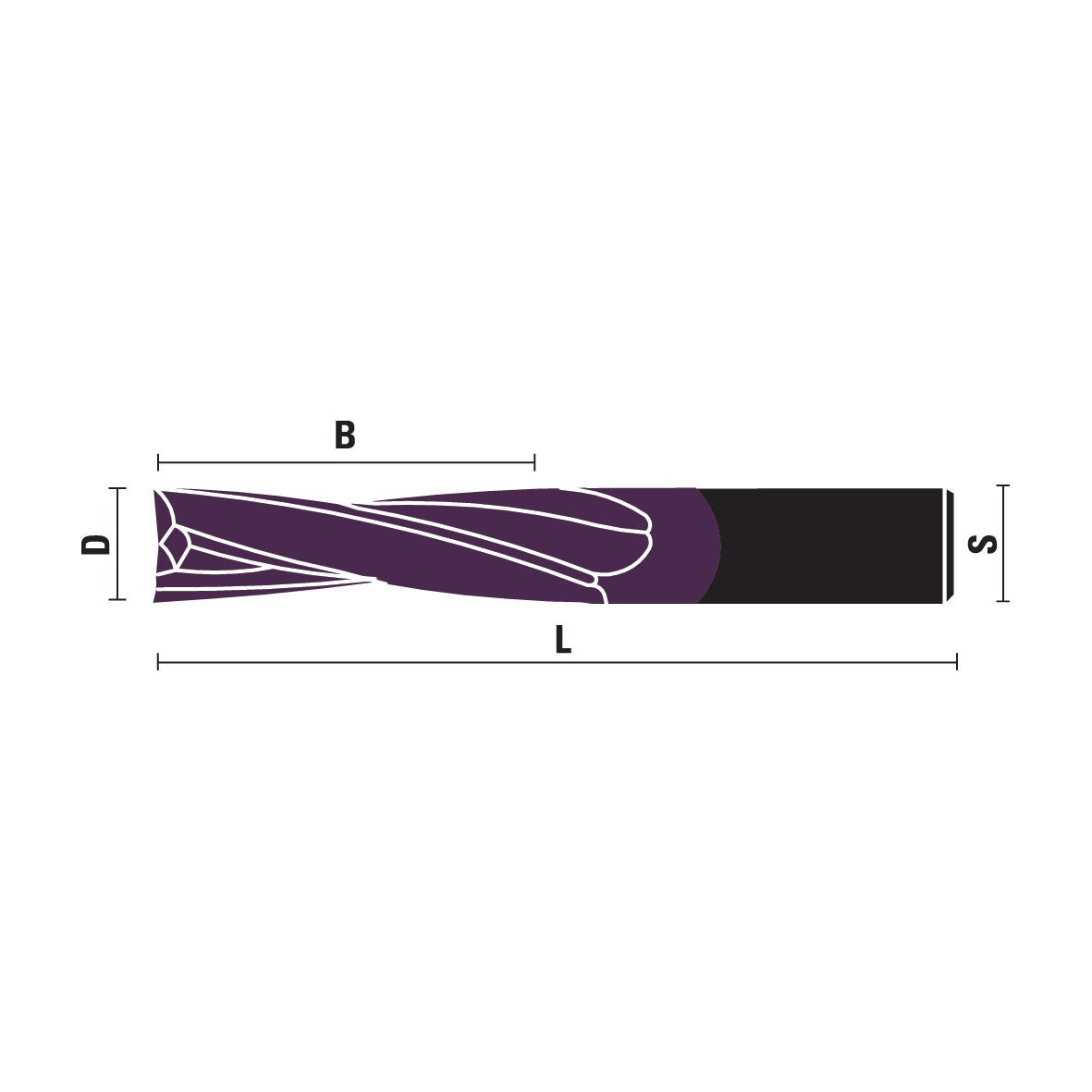 Solid Carbide Spiral Cutters Finish Style Upcut Z2 Kleindia® Coated - Sharp Tooling