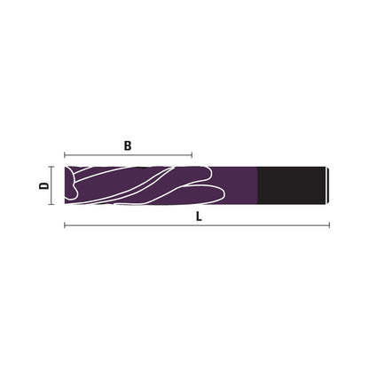 Solid Carbide Spiral Cutter Downcut Finish Style Z2 Kleindia® Coated - Sharp Tooling