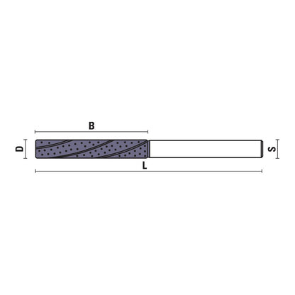 VHM Downcut Spiral Cutter With Diamond Grit Coating - Sharp Tooling