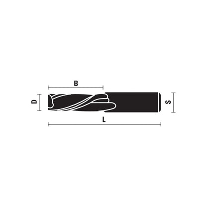 Solid Carbide Spiral Cutters Downcut Finish Style S-8 Z2 - Sharp Tooling