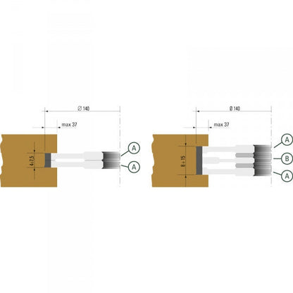 HW Adjustable Cutterhead With Reversible Knives For Grooves