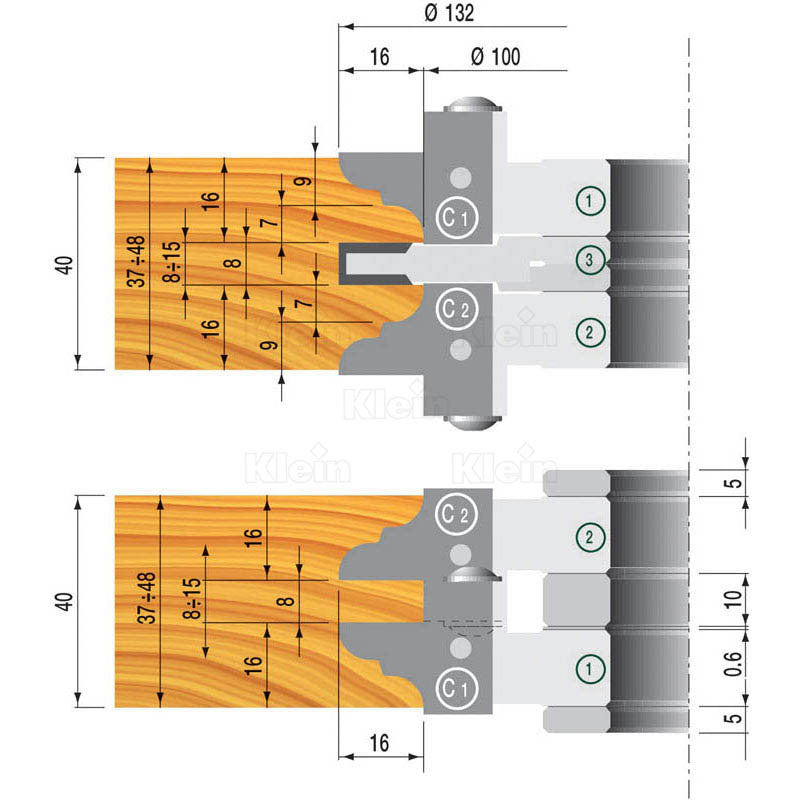 HW Tooling Set For Profiles And Counterprofiles