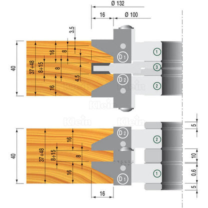 HW Tooling Set For Profiles And Counterprofiles