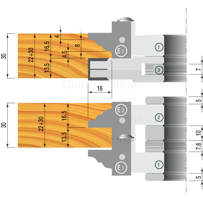 HW Tooling Set For Profiles And Counterprofiles