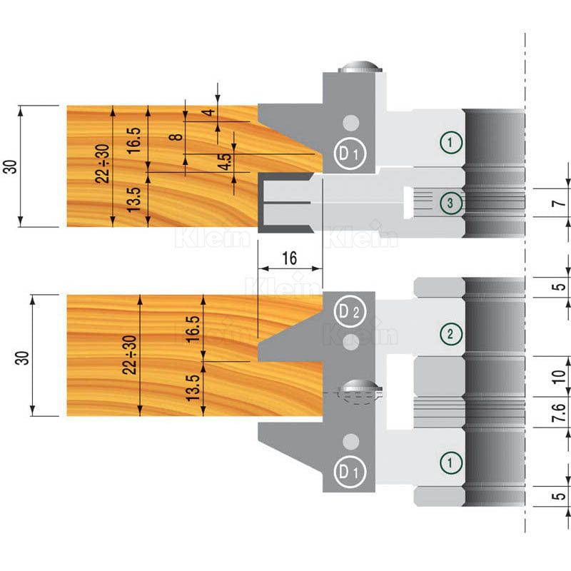 HW Tooling Set For Profiles And Counterprofiles