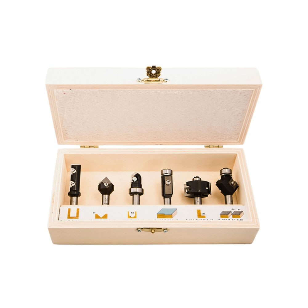 6 Piece Insert Router Bits Set