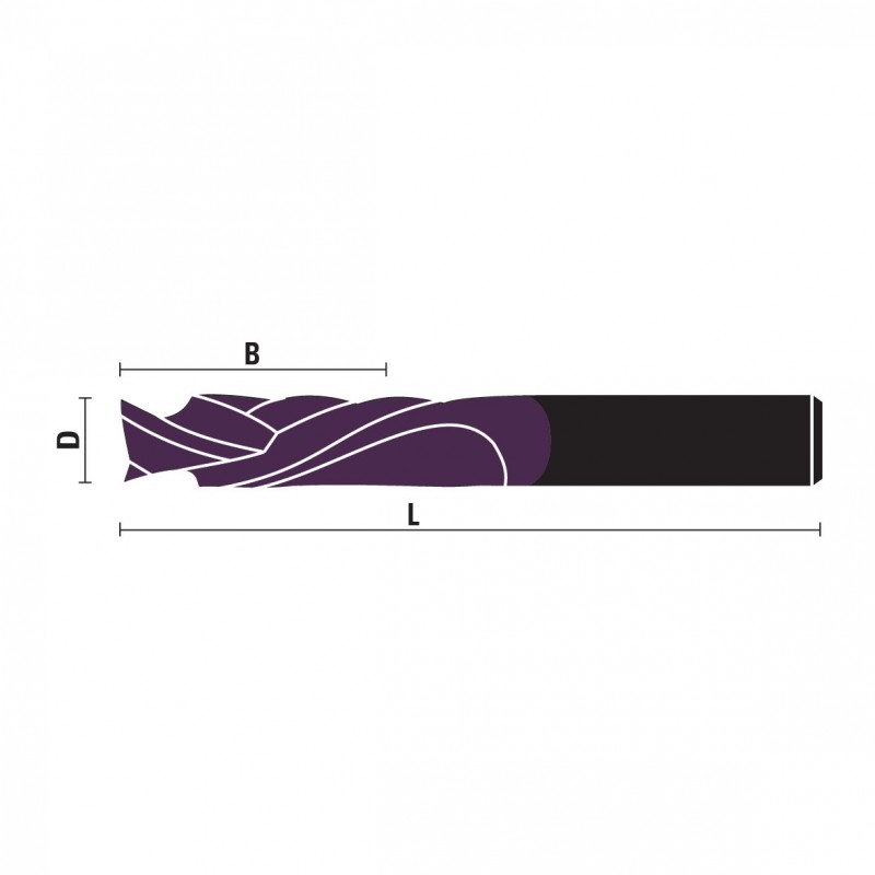 Solid Carbide Compression Cutters Z2+2 Kleindia® Coated - Sharp Tooling